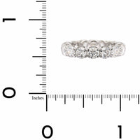 Platinum Shared Prong Round Diamond Band