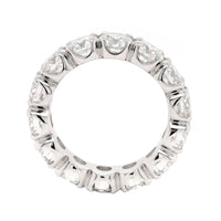 Platinum Shared Prong Round Diamond Band