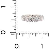 Platinum Shared Prong Round Diamond Band