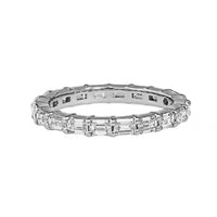 Platinum Emerald Cut Diamond Eternity Band