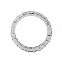 Platinum Emerald Cut Diamond Eternity Band