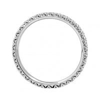 Platinum Fishtail Diamond Eternity Band