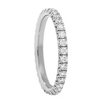 Platinum Fishtail Diamond Eternity Band