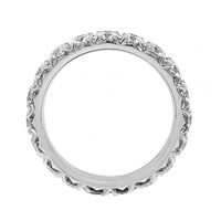 Platinum Fishtail Diamond Eternity Band
