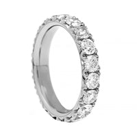 Platinum Fishtail Diamond Eternity Band