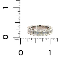 18K White Gold Emerald Cut Eternity Diamond Band