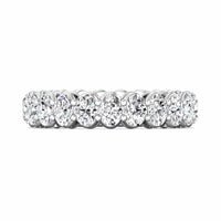 Platinum Oval Diamond Shared Prong Eternity Band