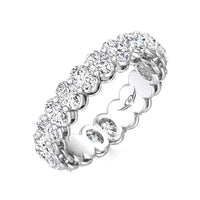 Platinum Oval Diamond Shared Prong Eternity Band