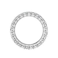 Platinum Emerald Cut Diamond Shared Prong Eternity Band