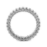 Platinum Emerald Cut Diamond Grand Aire Eternity Band