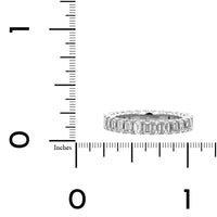 Platinum Emerald Cut Diamond Grand Aire Eternity Band