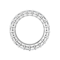 Platinum Emerald Cut Diamond Shared Prong Eternity Band