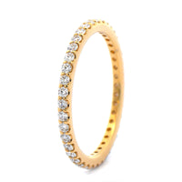 18K Yellow Gold Modern Aire Shared Prong Diamond Eternity Band