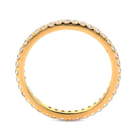 18K Yellow Gold Modern Aire Shared Prong Diamond Eternity Band