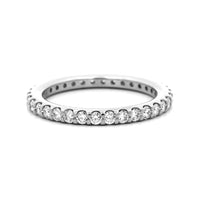 Platinum Modern Aire Shared Prong Diamond Eternity Band