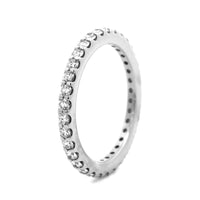 Platinum Modern Aire Shared Prong Diamond Eternity Band