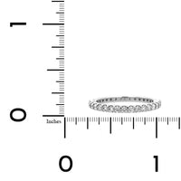 Platinum Modern Aire Shared Prong Diamond Eternity Band