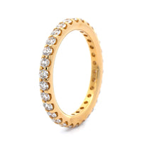 18K Yellow Gold Modern Aire Shared Prong 1CTW Diamond Eternity Band