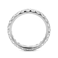 Platinum Modern Aire Shared Prong 1CTW Diamond Eternity Band