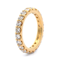 18K Yellow Gold Modern Aire Shared Prong 2CTW Diamond Eternity Band