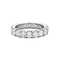 Platinum Modern Aire Shared Prong 3CTW Diamond Eternity Band