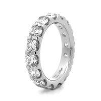 Platinum Modern Aire Shared Prong 4CTW Diamond Eternity Band