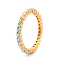 18K Yellow Gold Classic Shared Prong 1CTW Diamond Eternity Band