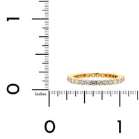 18K Yellow Gold Classic Shared Prong 1CTW Diamond Eternity Band