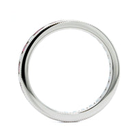 Platinum Milgrain Ruby Diamond Eternity Band