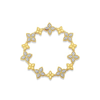 Roberto Coin 18K Yellow and White Gold Diamond Princess Flower Bracelet