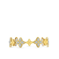Roberto Coin 18K Yellow and White Gold Diamond Princess Flower Bracelet