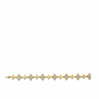 Roberto Coin 18K Yellow and White Gold Diamond Princess Flower Bracelet