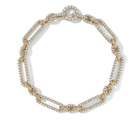Lexington Chain Bracelet in 18K Yellow Gold with Full Pavé Diamonds