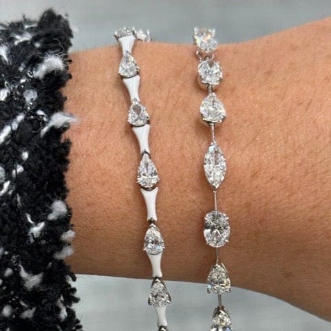Etho Maria 18K White Gold Multi Shape Diamond Bracelet