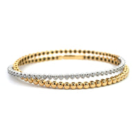 14K Yellow & White Gold Flexible Diamond Bracelet