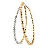 14K Yellow & White Gold Flexible Diamond Bracelet