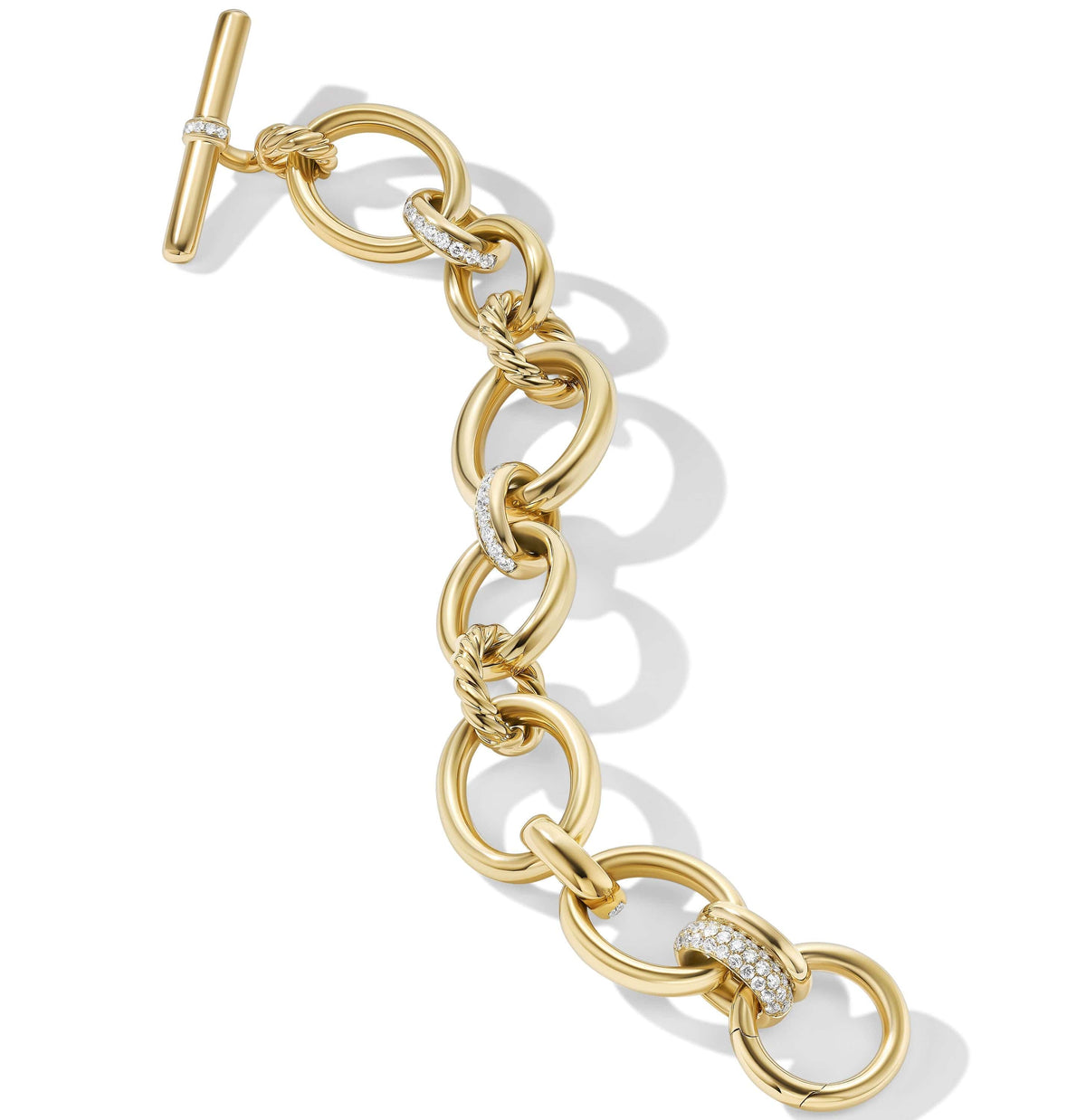 DY Mercer™ Bracelet in 18K Yellow Gold with Pavé Diamonds