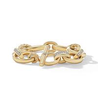 DY Mercer Bracelet in 18K Yellow Gold with Pavé Diamonds