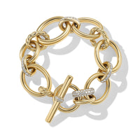 DY Mercer Bracelet in 18K Yellow Gold with Pavé Diamonds