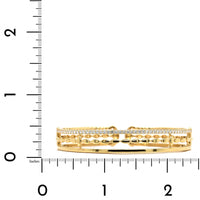 Etho Maria 18K Yellow Gold 3 Row Diamond Cuff Bracelet