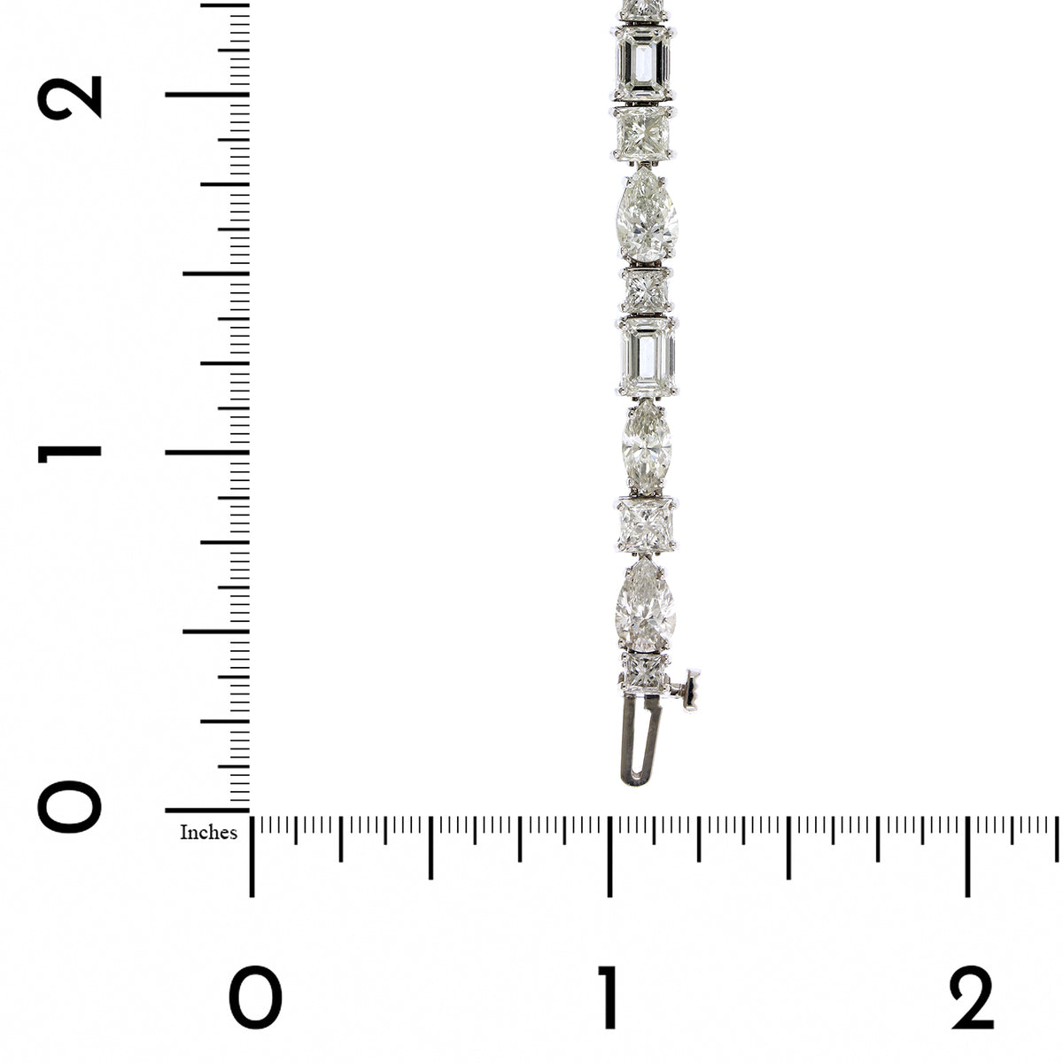 18K White Gold Multi Shape Diamond Bracelet
