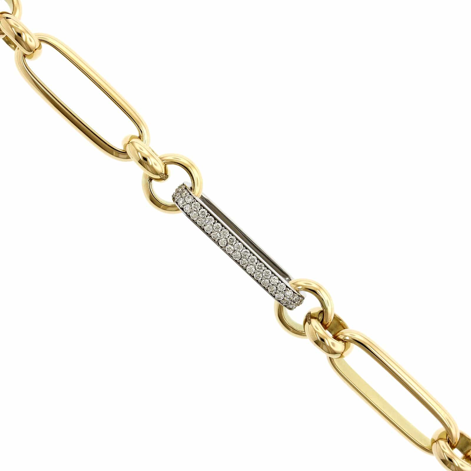 Roberto Coin 18K Yellow Gold Classic Oro Diamond Bracelet