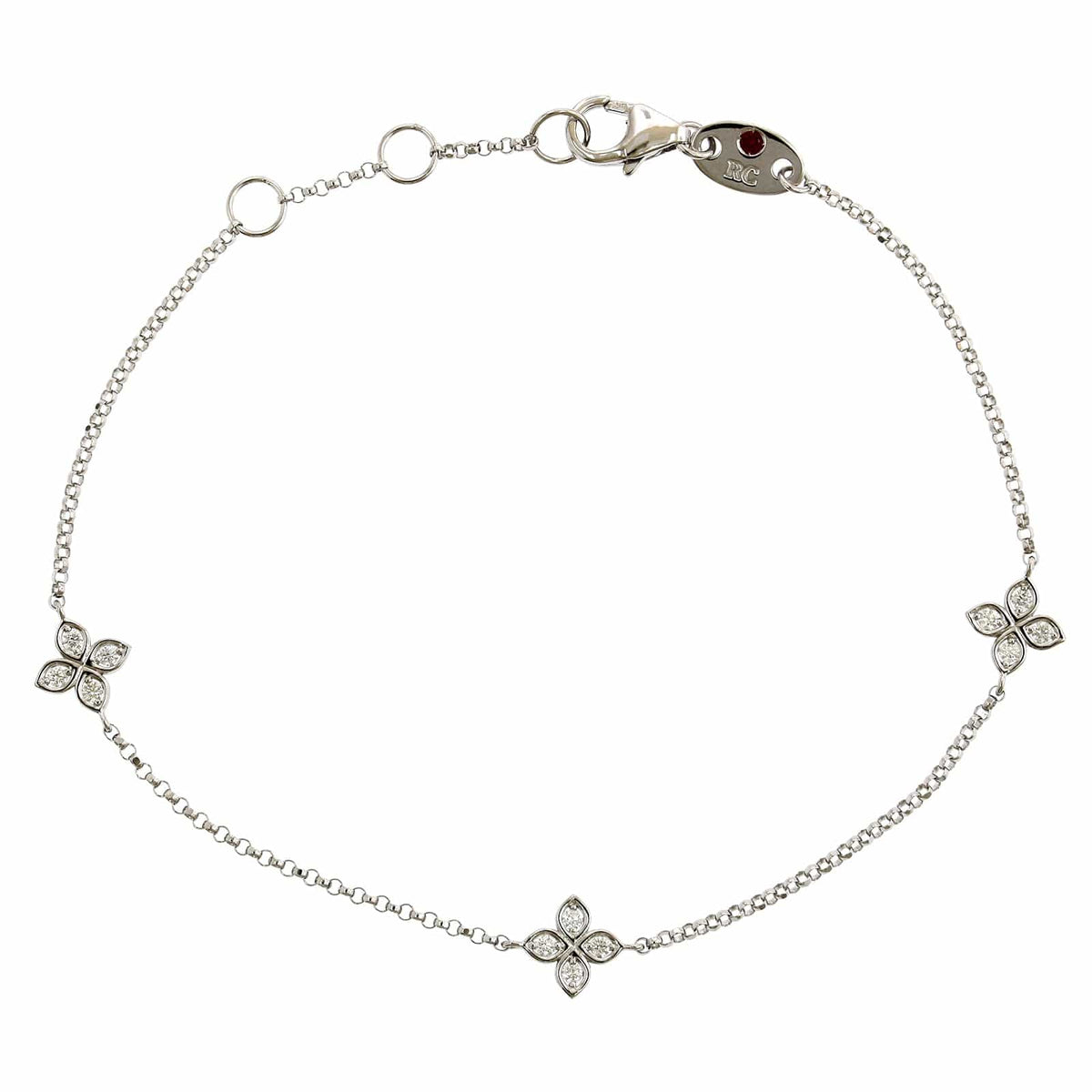Roberto Coin 18K White Gold "Love By The Inch" Diamond Bracelet