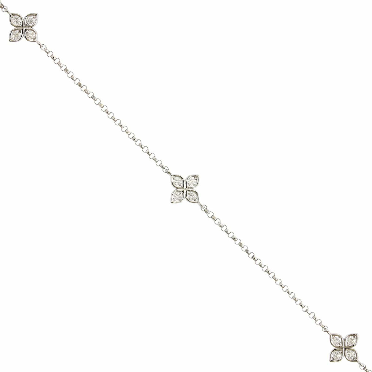 Roberto Coin 18K White Gold "Love By The Inch" Diamond Bracelet