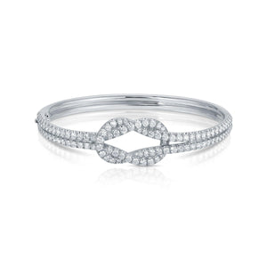 Anita Ko 18K White Gold Diamond Knot Bracelet