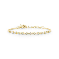 14K Yellow Gold Diamond Row Bracelet