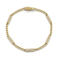 Dana Rebecca 14K Yellow Gold Cuban Diamond Bracelet