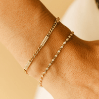 Dana Rebecca 14K Yellow Gold Cuban Diamond Bracelet