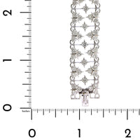 18K White Gold Mercedes Diamond Link Bracelet