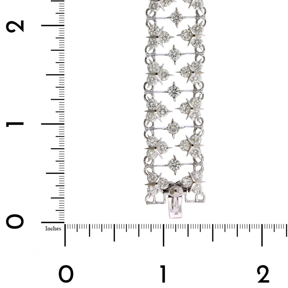 18K White Gold Mercedes Diamond Link Bracelet